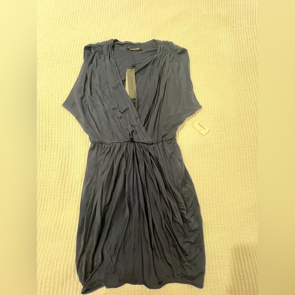 Black Halo Jill Mini Dress Viscose Size L NWT